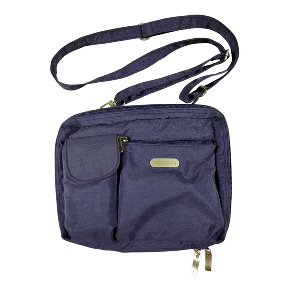 Baggallini Everyplace Convertible Crossbody Waist Bag Navy Blue - Picture 1 of 12